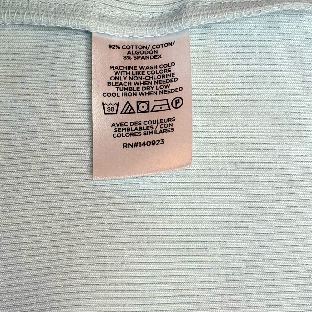 NWT LOFT Women's Perfect Ribbed Scoop Neck Racerback Tank Seafoam Green Size: L - Picture 5 of 7